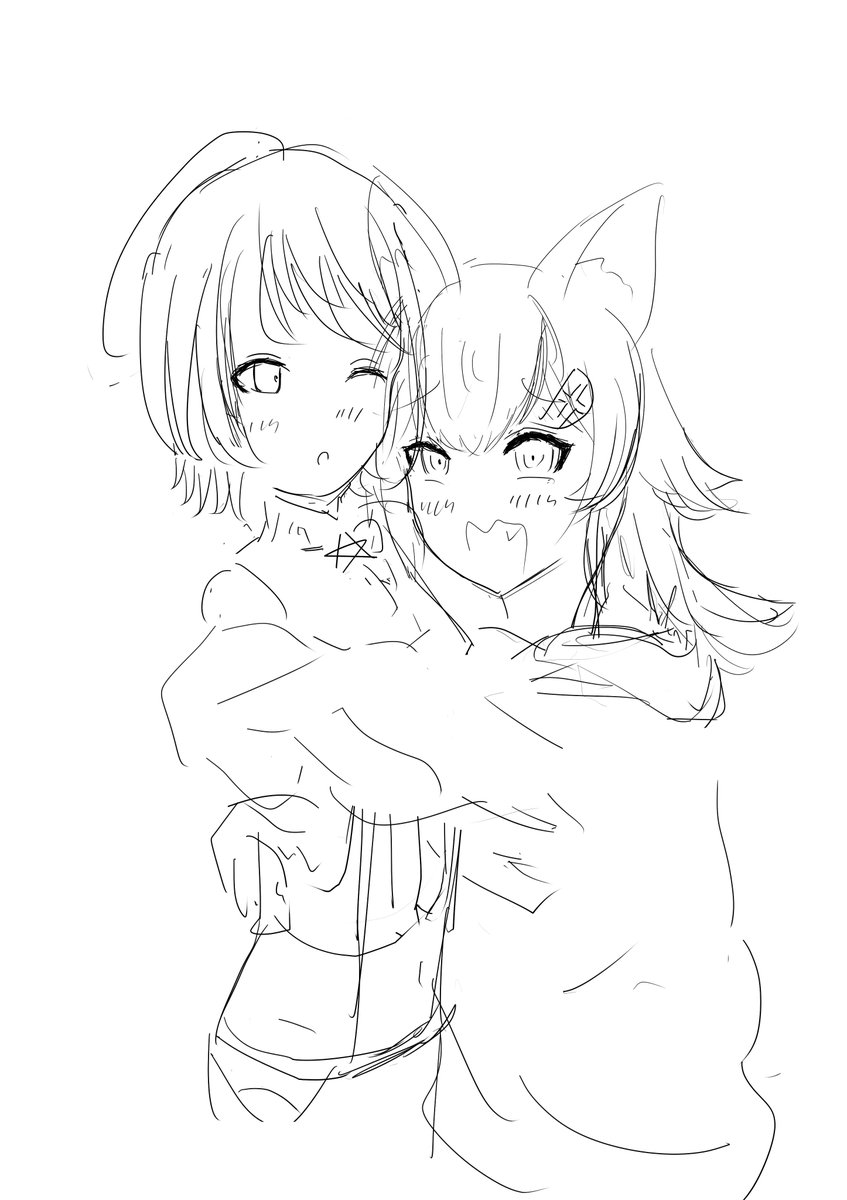 ミオスバホラーナイトを見て衝動的に描き上げたラフ 日暮 夕 の漫画