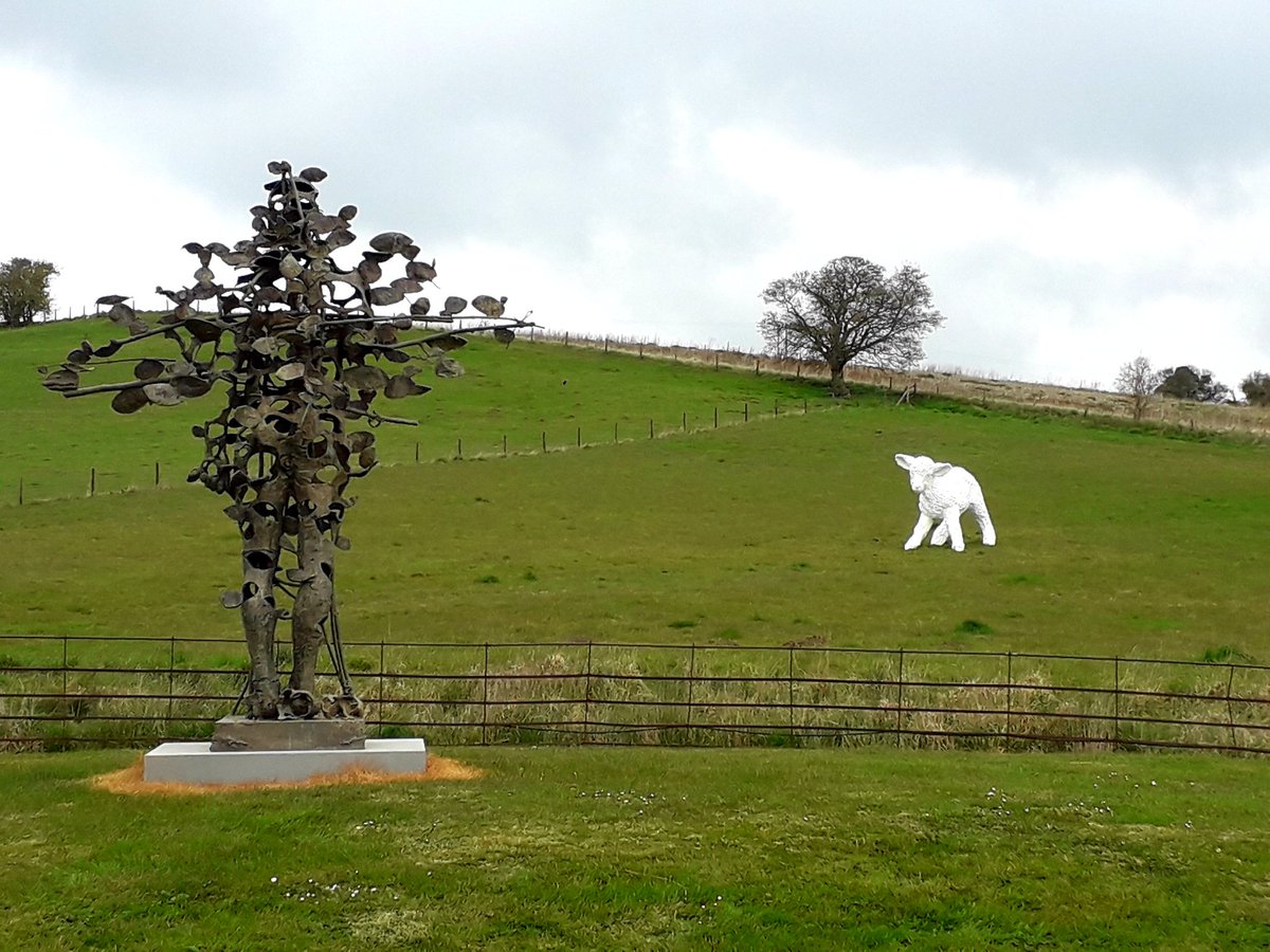 hari962's tweet photo. There must be something in the sward that can produce a giant lamb #Lamb #Messums #sculpture #sheep #Wiltshire #arts @messumsthebarn https://t.co/3Dajb47oPq
