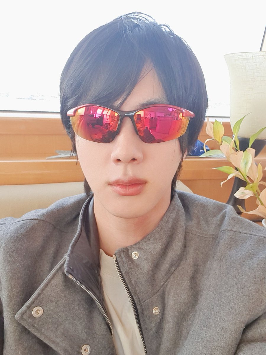 Cool sunglasses on Jin 