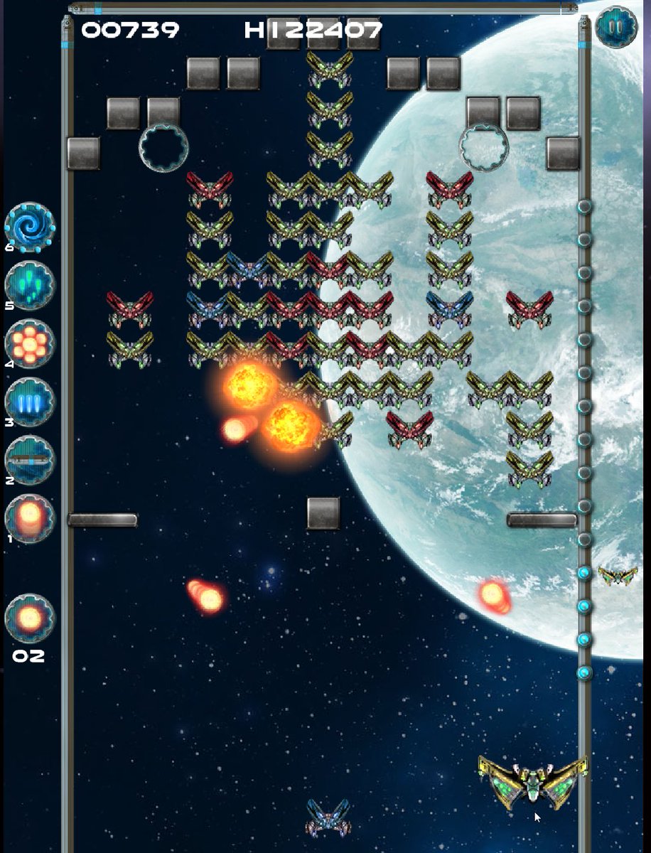 preussie's tweet photo. #AlienWall is genre mix between a #brickbreaker and a galaga like shooter. 
It has a #steam page now and is ready to pile up your wishlist ( please add it )!

https://t.co/9gIGipoRzv

#screenShotSaturday #indiegamedev #gamedev https://t.co/IgAAz4gdbz
