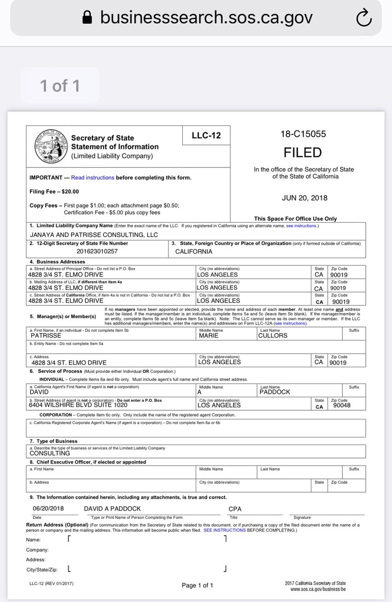 While the father of Michael Brown got little financial support from the protests over his son’s death, Patrice Cullors monetized  #BlackLivesMatter   by registering her consulting firm on Aug. 11, 2016, with the Calif Secretary of State.