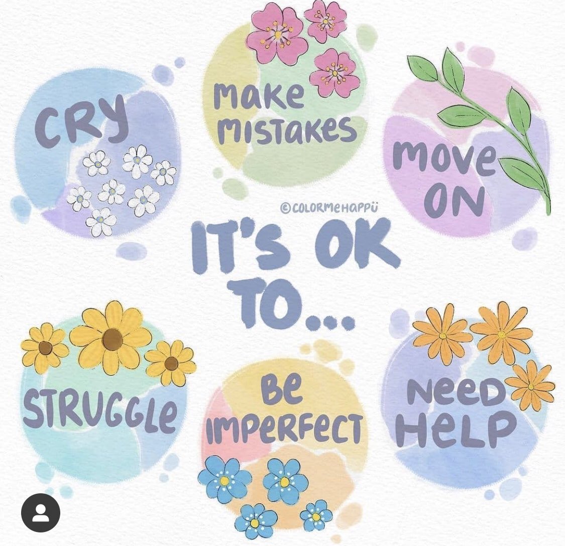 Saturday reminder. However you’re feeling, it’s OK. <a href="/colormehappii/">Kaitlyn 🌸</a> #bekind #kindness #begentle #teamkind
