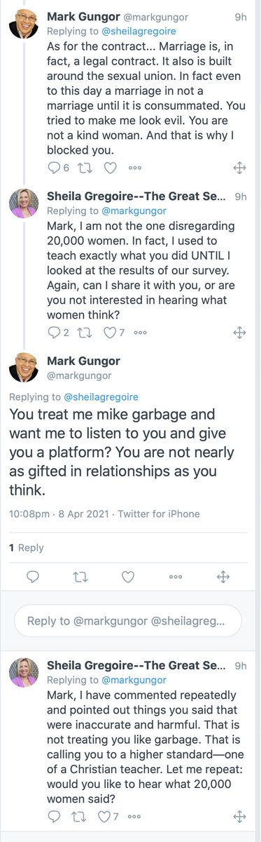 On Twitter, he continues to hurl insults while I try to engage him in rational conversation about the issues. And yet he calls me the arrogant one.