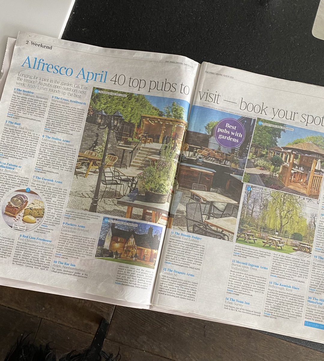 The Bonnie Badger (@bonniebadgerg) on Twitter photo In todayโs โฆ<a href="/thetimes/">The Times and The Sunday Times</a>โฉ โฆ<a href="/bonniebadgerg/">The Bonnie Badger</a>โฉ is featured in the top 40 UK pubs to visit for alfresco dining. Have you booked your spot in our garden yet? Not long now until we can welcome our guests back..๐ธ๐26 April. Thank you Times Weekend.. In todayโs โฆ<a href="/thetimes/">The Times and The Sunday Times</a>โฉ โฆ<a href="/bonniebadgerg/">The Bonnie Badger</a>โฉ is featured in the top 40 UK pubs to visit for alfresco dining. Have you booked your spot in our garden yet? Not long now until we can welcome our guests back..๐ธ๐26 April. Thank you Times Weekend..