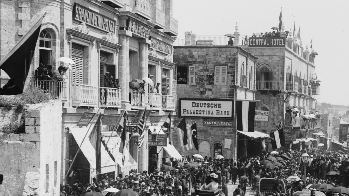 The 1898 photo above provides a nice view:Note the names of the Morcos brothers who ran the hotel, and the shops on the exterior of the ground floor -- Fr. Vester and Co. (aka the American Colony Store) & Boulos Meo, 2 of the best-known souvenir shops of the time~mp