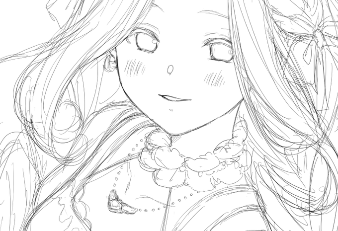 うーんかわいい～って言いながら描いてる るりぴほんとかわいい 