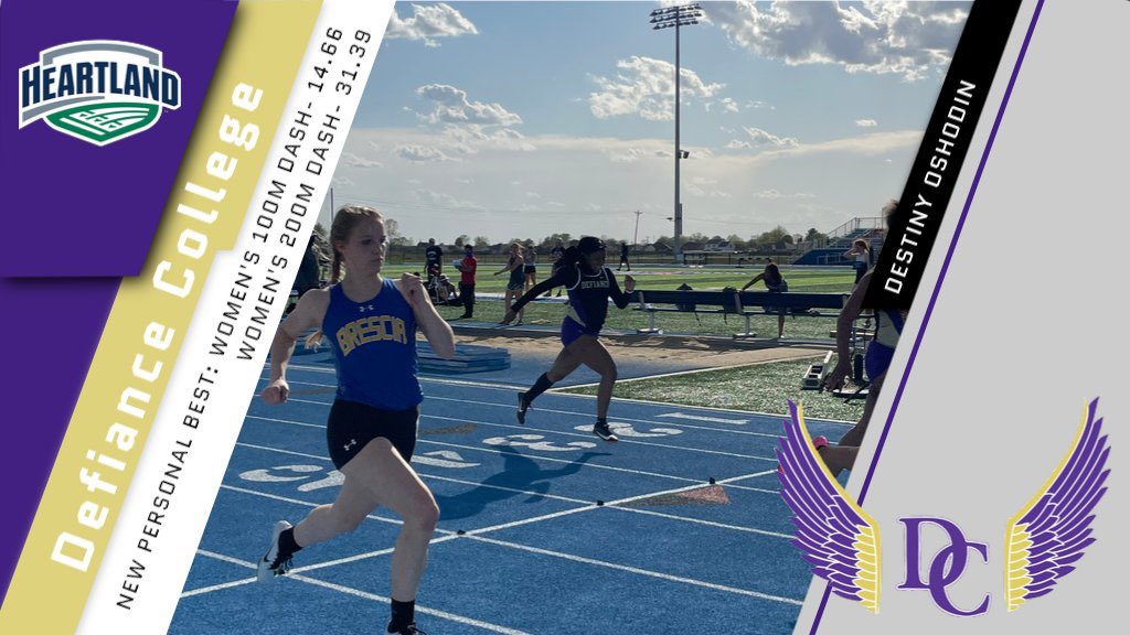 DefiCollegeXCTF's tweet photo. New PR's achieved at the Blue & Gold Twilight Part 2
#DefianceCollegeTrack https://t.co/aqFkE22LUG