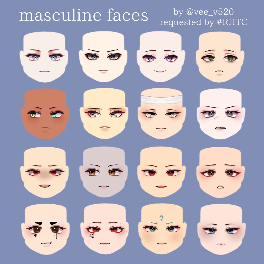 🇻 🇪 🇪🌹🐈‍⬛ vee on X: ♥ eyes ♥ #⃣@kateka22 #katerhfaces #royalehigh # roblox Testing male faces proportions are off but 👌 yolo   / X