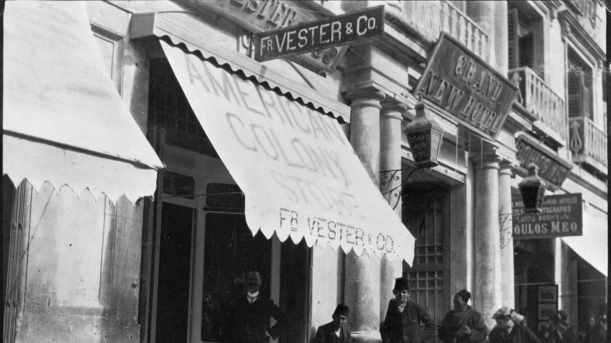 Here's the Vester store c. 1905-1913 -- right at the time it was transitioning more toward selling antiquities -- with Frederick Vester himself standing out front.(photo via LoC) https://www.loc.gov/pictures/item/2008676309/~mp