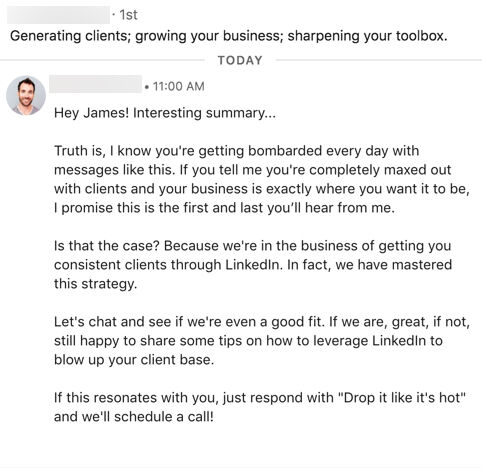 LinkedIn outbound message TEARDOWN..."The exact WRONG way to engage your prospects on LinkedIn......and what you SHOULD do instead."[SHORT THREAD]