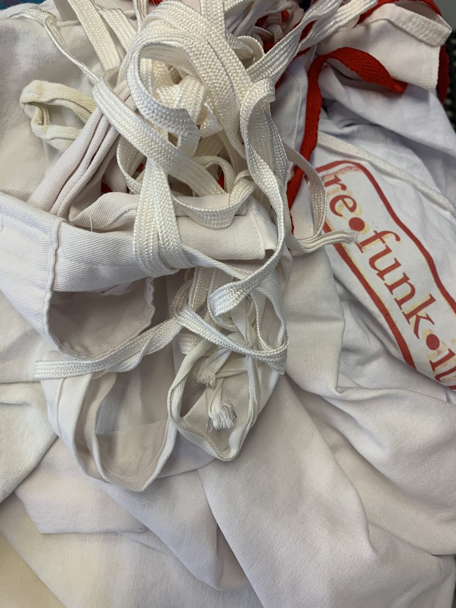 Washed our class aprons last night ....now I have a full day of de-knotting😩