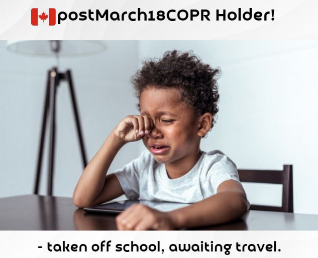 Ibarena2's tweet photo. There is no data suggesting that Post Mar 18 CoPR holding community pose health threat to Canada. We just want to settle &amp; start a new life. Many of us had left our jobs, sold our houses and kids out of school.
#free_copr_after_march18
@CPHO_Canada @marcomendicino
@JustinTrudeau https://t.co/WjnS2mkEam