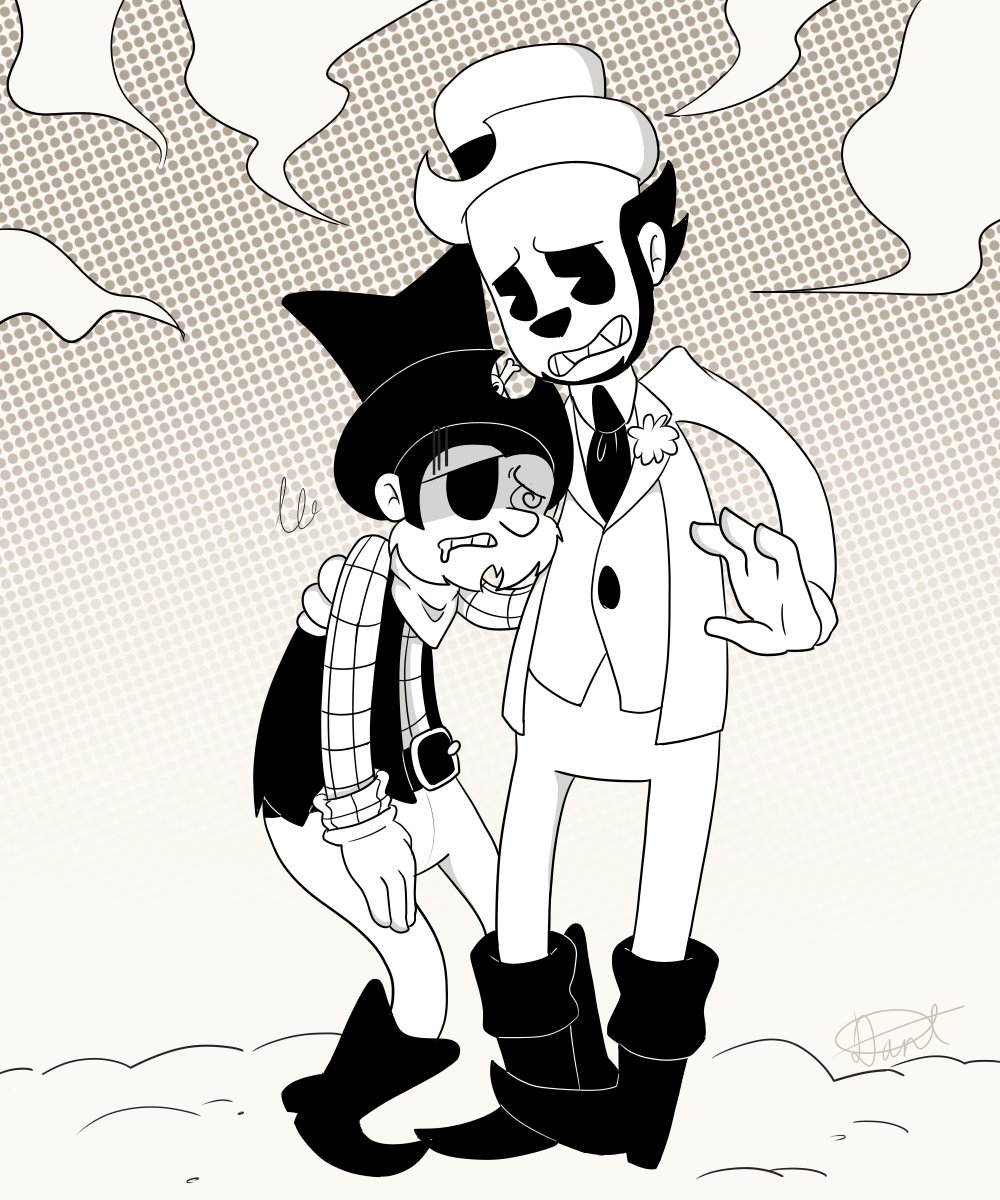 justabox33's tweet photo. Yes, I did another #Bendy comics-related drawing!

#Bendy_and_the_ink_machine #thebutchergang #BATIM https://t.co/Z3wmT7HIN0