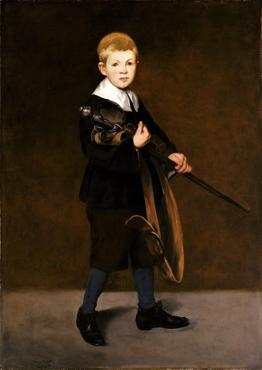 So here's theory #1:He's not a real "journalist" at all, and may never have been intended as such. The sitter is Léon Leenhoff, Manet's son, who would have been in his early-mid 20s at the time it was painted.(below, Léon as a little boy, adolescent, and teenager)