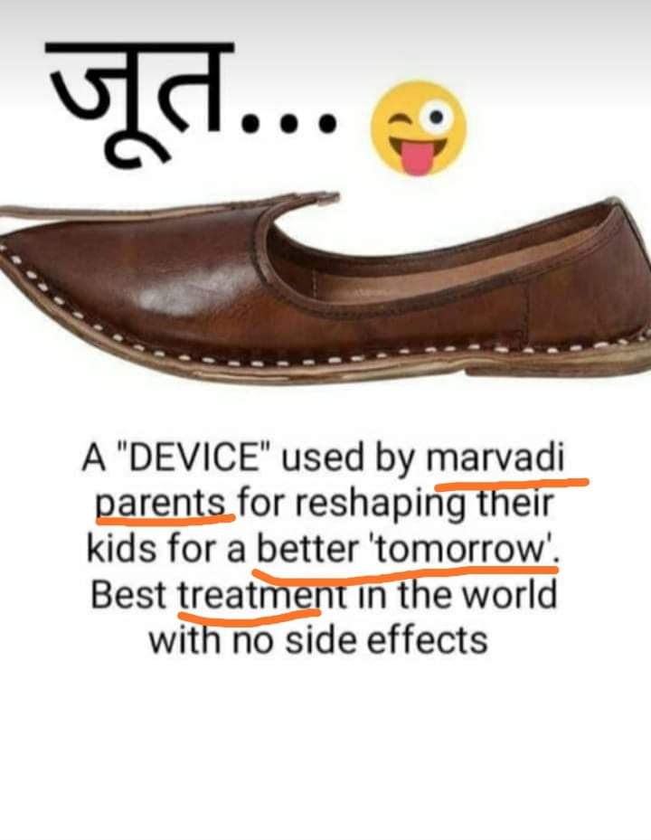 Choudhary_RJ14's tweet photo. #जूते की परिभाषा👇👇
A device used by #marvadi_parents for reshaping thair #kids for a #better_tomorrow best #treatment in the #world👇👇🏃🏃🏃
@certified_fukra https://t.co/Jux7QZ20b5