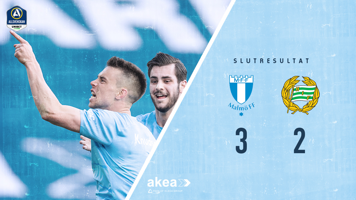 Klart slut i Malmö. Tre poäng i premiären. Jonas Knudsen!

#MFFHIF | 3–2 | (90)