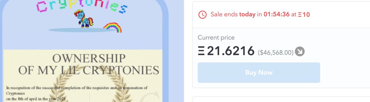 🎉🚀 We've Reached 2 hours left 🎉🚀

This is getting exciting!!

Link: opensea.io/assets/0x495f9…

_________________________
#nftcollector #NFTCommunity #nftcollectors #NFTartist #NFThistory #NFTartists #NFTdrop #NFT
