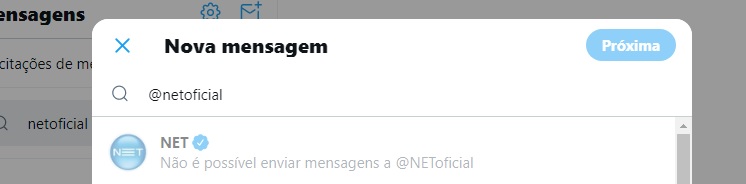 senhorhelder's tweet image. A própria #NET pede para chamar na DM... Mas... Como é que eu posso chamar a @NEToficial na DM se ela não aceita receber mensagem? Vocês estão de brincadeira, né? Não é possível, #NetOficial!