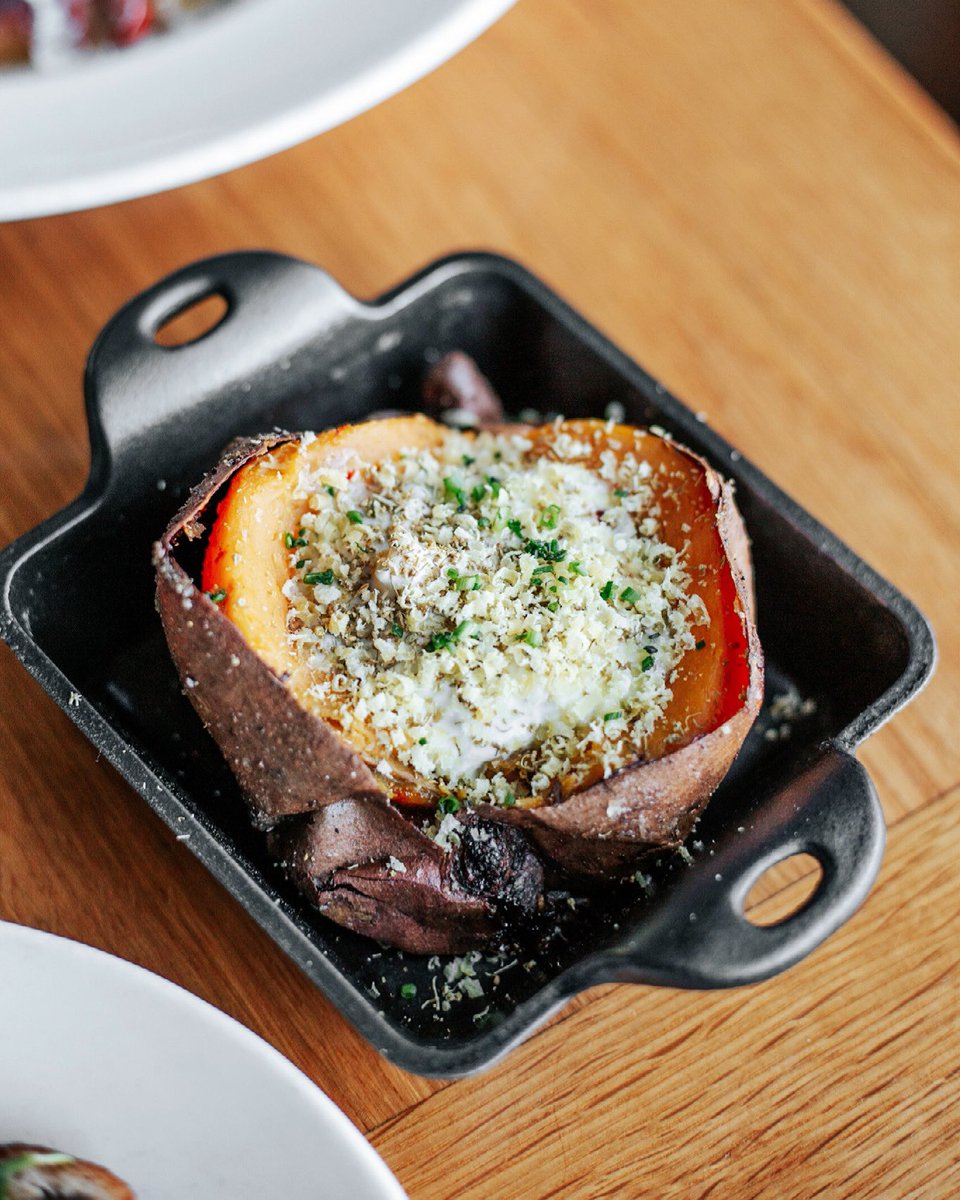 Loaded baked sweet potato ✨ swing by for dinner 5-10pm tonight