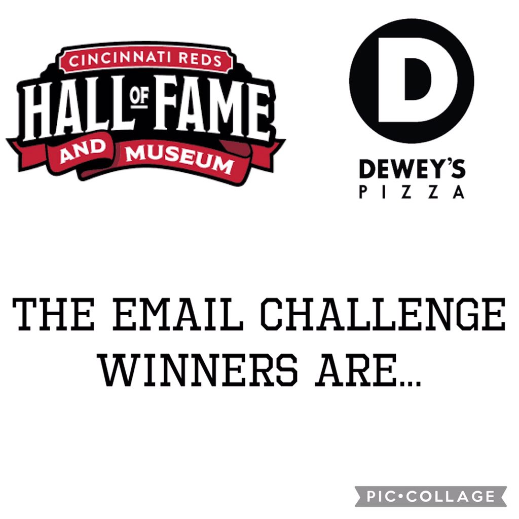 UCRelay's tweet image. Congratulations to Nicholas Lawson for winning 2 Red’s Hall of Fame &amp;amp; Museum tickets and Leah Hext for winning a $25 Dewey’s gift card! DM us to claim your prizes! Thank you to everyone who participated and continue donating for a chance to win 2 Kings Island tickets!