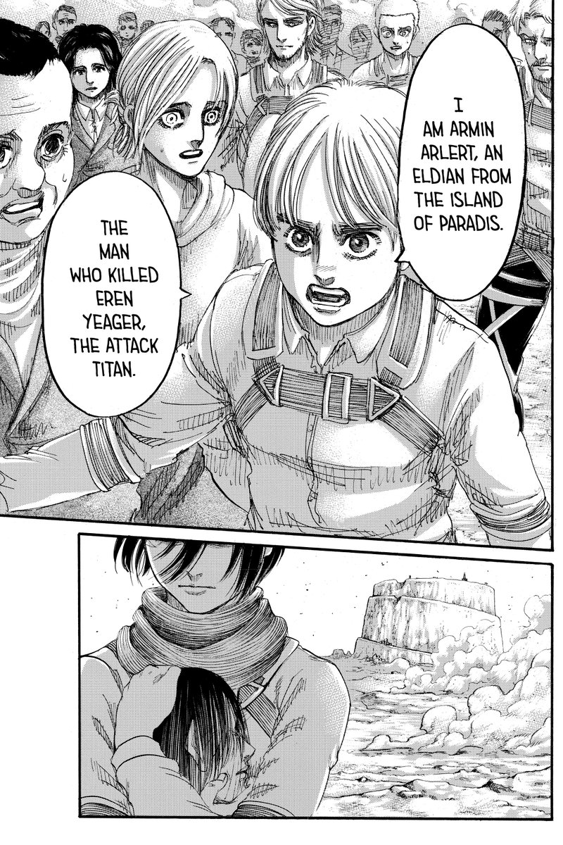 Armin convincing Muller about they’re not titans anymore was such an amazing callback to that time when he did the same thing to Garrison for the similar reason during TA. It just shows how far Armin has come and is much more confident about himself compared to the last time