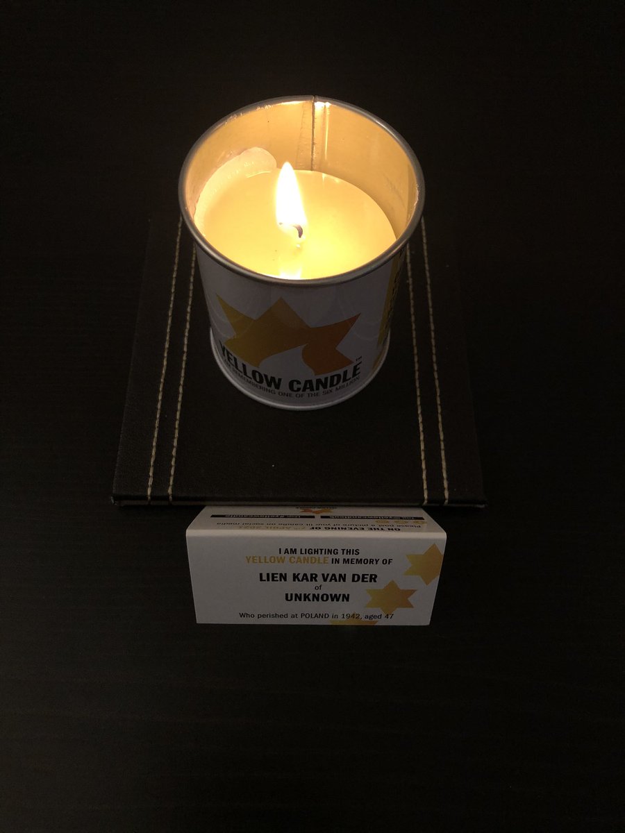 We were late to acquire a #yellowcandle but are tonight remembering Lien Kat Van Der, who died in Poland in 1942, aged 47 <a href="/YellowCandleUK/">Yellow Candle</a> <a href="/RebeccaMLiv/">Rebecca Livingston</a>