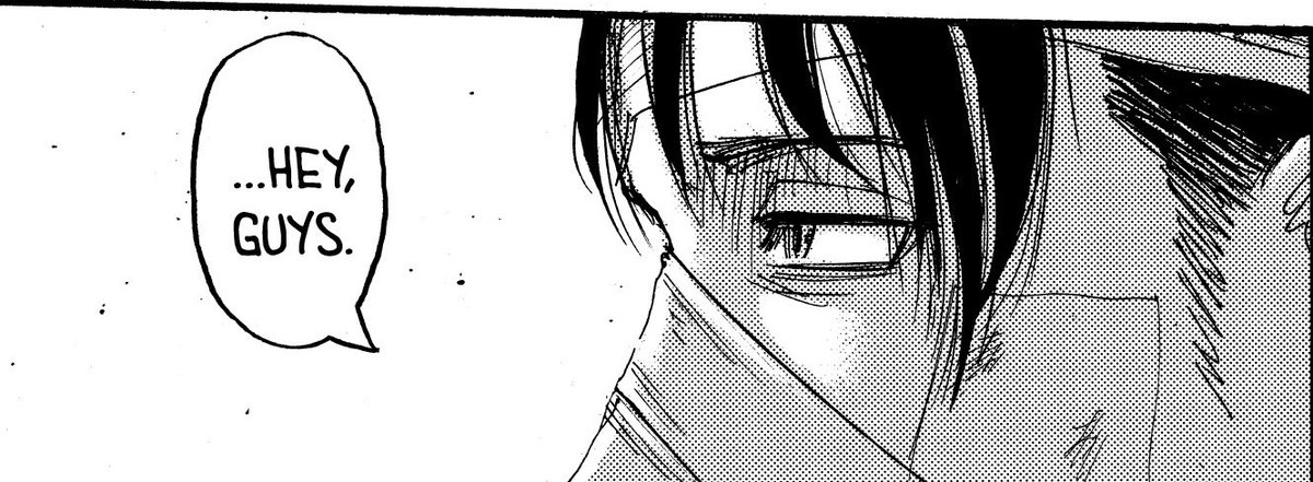 Levi's closure is my fav moment from the ch & probably whole series. Him finally ensuring that he didn’t let his fallen comrades' sacrifices go in vain after everything he had to endure, then saluting to the soldiers who devoted their hearts one last time brought tears to my eyes