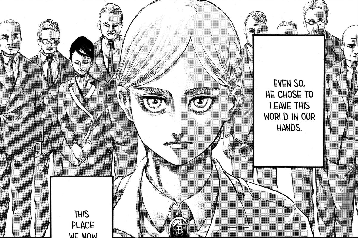 Also that Historia panel gave me chills. It’s just so powerful that it makes me wish that Isayama used her more after time skip, instead of using her more of as a symbolic significance