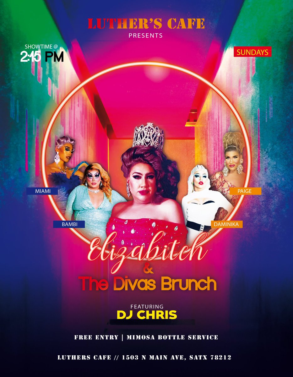 Elizabitch S. Cavalli (@elizabitchsatx) on Twitter photo The Official Sunday Brunch of The Strip only <a href="/LuthersCafe/">Luthers Cafe</a>
W/ Elizabitch God Save The Queen The Official Sunday Brunch of The Strip only <a href="/LuthersCafe/">Luthers Cafe</a>
W/ Elizabitch God Save The Queen