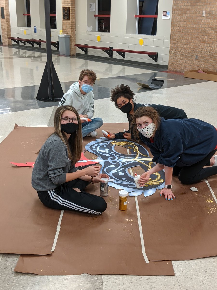 JCB working hard over spring break to make prom amazing. It might look a little different this year but it will still be a great night of memories. <a href="/MSHSactivities/">Millard South Activities</a>