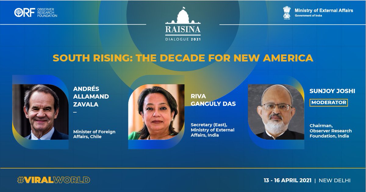 Can Latin America take advantage of the post-pandemic reconfiguration of supply chains, while avoiding the neo-debt trap?  #TellRaisina Pose your questions and ideas on this thread; best ones will win memorabilia from  #Raisina2021Register   https://orfonline.org/raisina-dialogue/