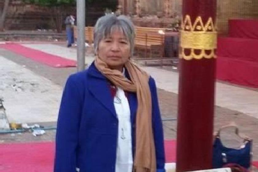 Terrorists abducted Child specialist doctor Ohn Ohn Yi(57 yrs) as she refused to give treatment to terrorists' child. As the condemnation, citizens refuse to give services to terrorists. But they abducted &amp; charged her with 505(A) in Hpa-an. #Apr10Coup 
#WhatsHappeningInMyanmar