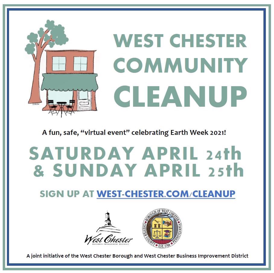 “91 blocks and three Borough parks have already been claimed! Join the West Chester Spring Cleanup today!”

#WCBoro