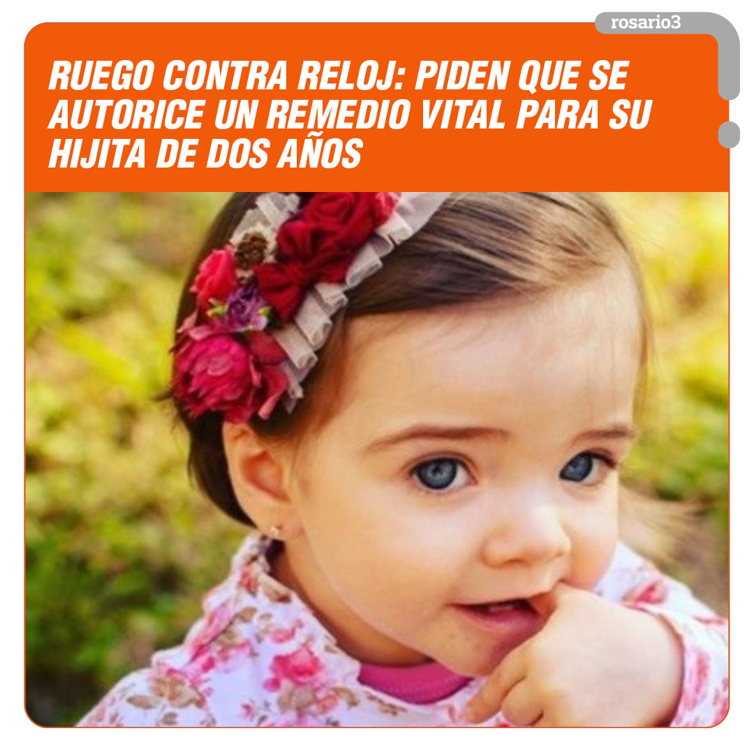 Rosariotres's tweet photo. 😢🙏‼Una pareja lanzó en las redes sociales un pedido crucial. Necesitan que el Ministerio de Salud y la pre paga a la que están asociados, autoricen una medicación que podría curar a la criatura. Puede ser suministrada hasta los dos años y la beba cumple esa edad el 24 de abril https://t.co/B8sk1saamY