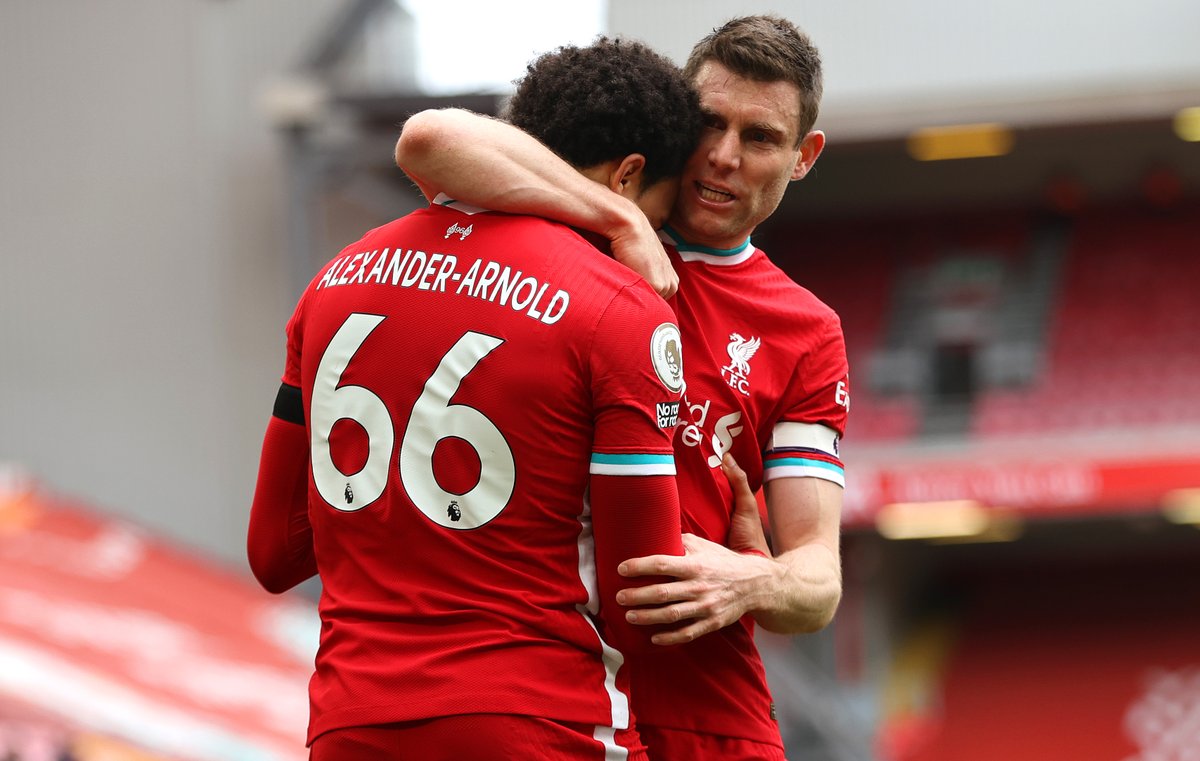 ChampionsLeague's tweet photo. Salah and Alexander-Arnold give Liverpool a first win at Anfield in nine games. Can they get another against Real Madrid on Wednesday? 🤔

#UCL https://t.co/x54oxYx1Dc