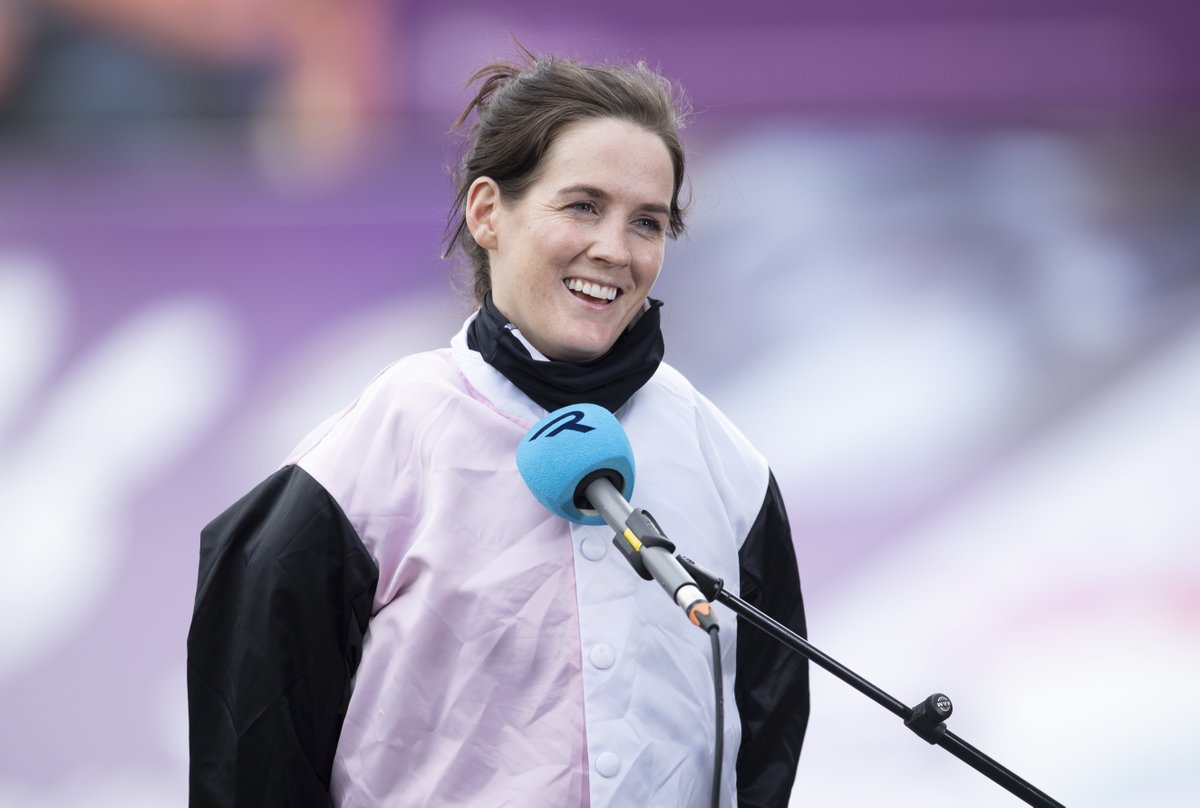 RacingPost's tweet photo. HISTORY IS MADE!

Rachael Blackmore becomes the first female jockey EVER to win the Grand National 🙌 https://t.co/oaSXPUGL46