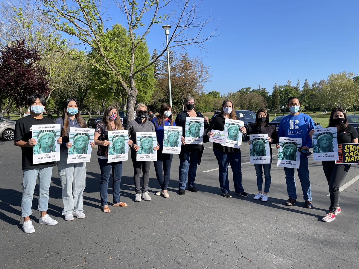 erinnstumpf's tweet photo. Proud to stand with my fellow Sacramento REALTORS and community members, our voices united to stop Asian hate. #DriveOutTheHate #StopAAPIHate https://t.co/5HR9ITMMkX