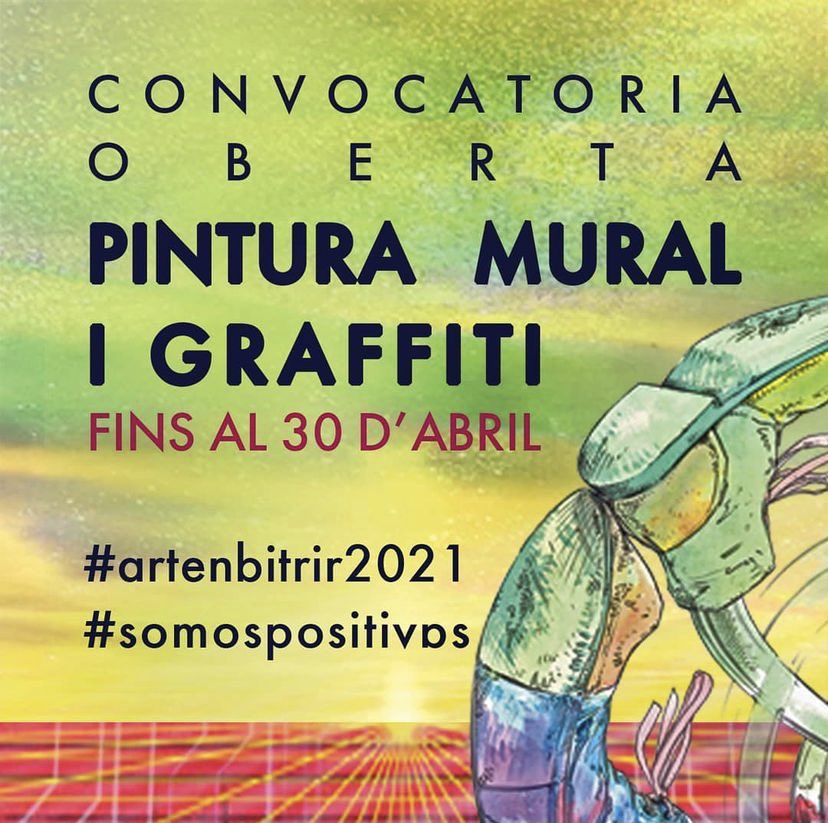 🎉🎉Convocatoria Pintura Mural y Grafitti🎉🎉

💣 Sigue ABIERTA la convocatoria de pintura mural y grafitti. Podéis encontrar las bases en las publicaciones de Facebook. 

⚠️+Información o ficha de inscripción al: artenbitrir.graffitimural@gmail.com