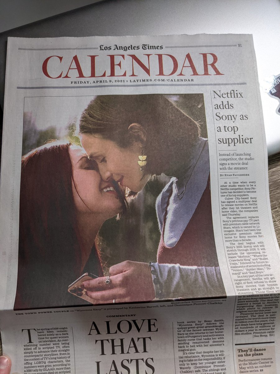 For anyone not near a physical copy of the LA Times the physical copy was a sight worth beholding. Copies available 👇#WynonnaEarp