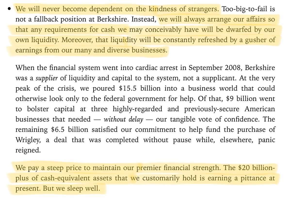 21/Time and again, Buffett's letters warn us of the dangers of such kinds of leverage: