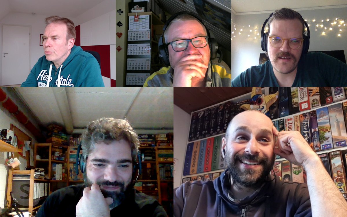 Poeppelschieb3r's tweet photo. Another intense game of #AnInfamousTraffic
@vintersphrost is somewhat desperate, @so_yuck freezes in disbelieve, @ulible and @haewwi_de try everything to avoid the inevitable... While I win! :-)
That was great fun, guys! CU next time! https://t.co/7uH4CHZjA0