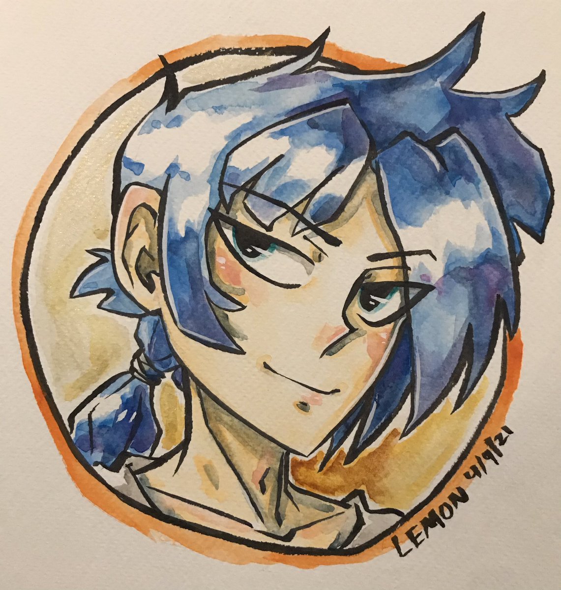 Hi, Lemon here~ I’m always drawing my OCs, my DnD babies, and cute bois! With glitter a lot of times! That’s my recent thing, because I realized I can go to the craft store and get a lot of glitter I do traditional art mostly, watercolor and ink~