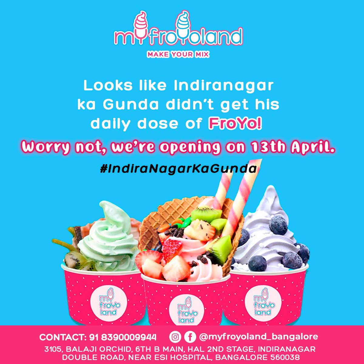 #IndiraNagarkaGunda #RahulDravid #IndranagarKaGunda #Indranagar #myfroyoland opening soon!!