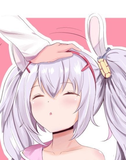 _USS_Laffey's tweet photo. The rabbit was too busy enjoying the scruffing and patting of her hair to actually hear anything he said. He seemed to be doing it right. ❤️ https://t.co/KJgsqkJYjG