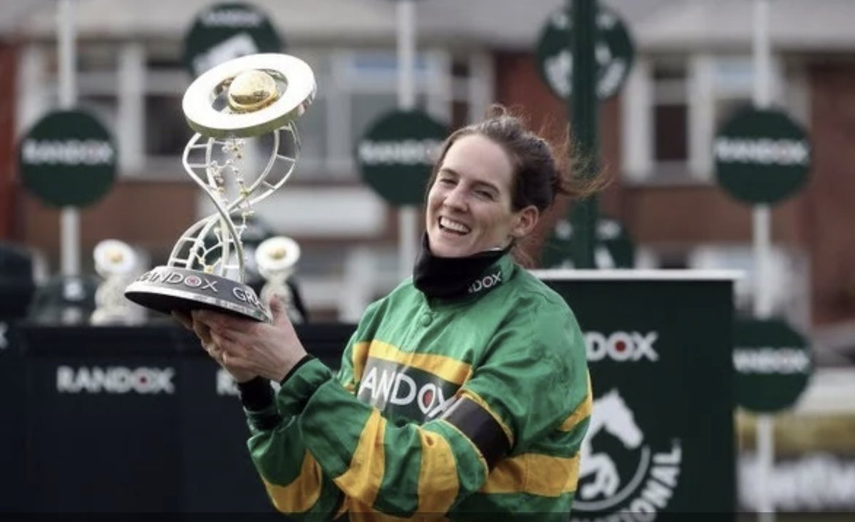 farreld5's tweet photo. What a jockey. What a race. History made. #RachelBlakemore #HorseRacing #GrandNational #girlpower https://t.co/fZnP4za1WP