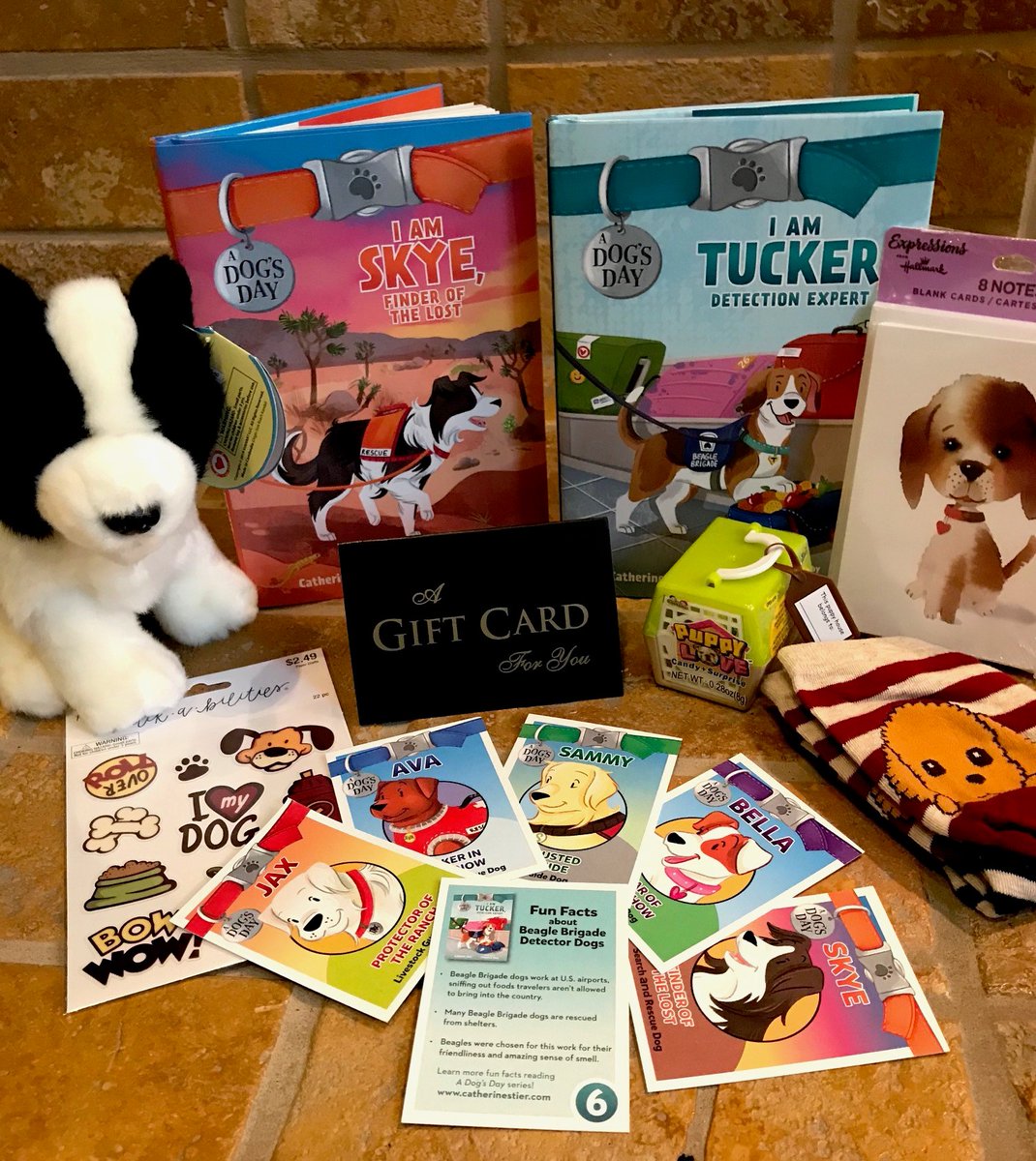 LoneStarLit's tweet photo. Canine lovers rejoice! Celebrate #NewReleases I AM SKYE, FINDER OF THE LOST &amp; I AM TUCKER, DETECTION EXPERT by @Catherine_Stier w/#SignedCopies/Swag/ @TwigBooks #GiftCard #Giveaway! #TexasAuthor #chapterbooks #kidlit @AlbertWhitman #ADogsDay https://t.co/bsPkBVXL3T https://t.co/6rkCc01rAk