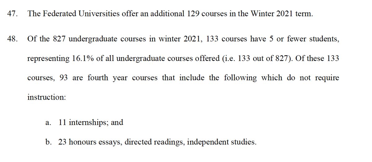 course offerings are not nearly as numerous as claimed