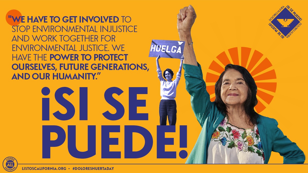 This #DoloresHuertaDay, we honor the power of community in our disaster prep efforts. Caring for our planet & working together to prepare for or respond to natural disasters go hand in hand.

Thanks for showing us the way, @DoloresHuerta!
#CaliforniaForAll
listoscalifornia.org