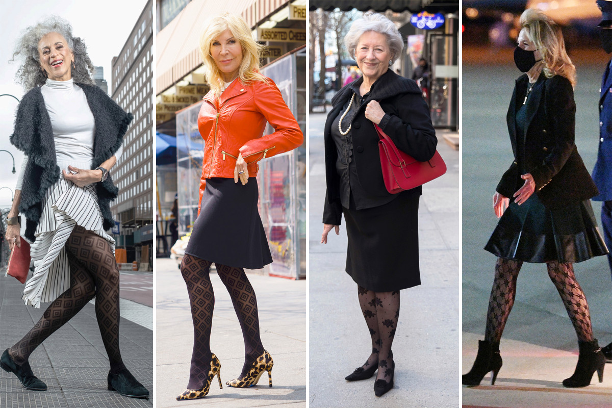 nypost's tweet photo. Women over 70 rock Jill Biden's risqué tights: 'I've never felt this sexy' https://t.co/VRrj3nkByU https://t.co/zHTEOdpIAg