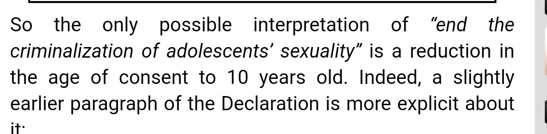 He then notes that the World Health organisation defines adolescents as people aged between 10 to 19 and concludes, from apparently nowhere, there is only "one possible explanation" 2